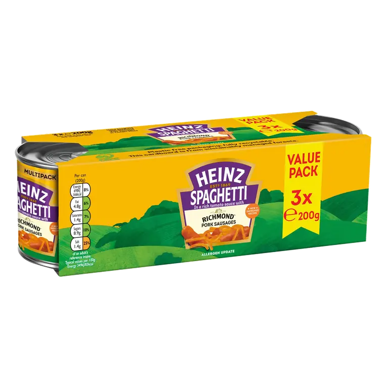 Heinz Spaghetti Richmond Pork Sausages 3 x 200g