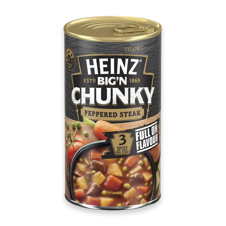 Big N Chunky Peppered Steak Soup Tinned Ready Meals