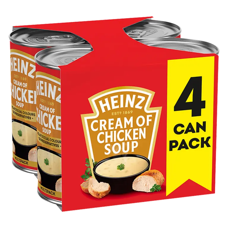 Heinz Cream of Chicken Tinned Soup 4 x 400g