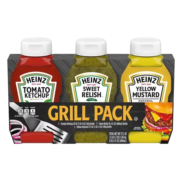 Grill Pack, Tomato Ketchup, Sweet Relish, Yellow Mustard