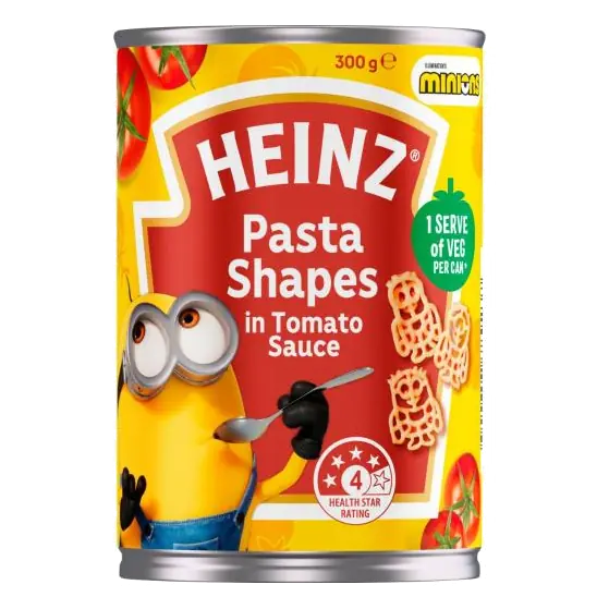 Minion Pasta Shapes In Tomato Sauce