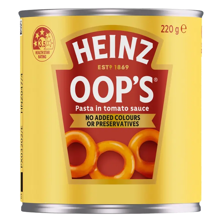 Oop's Pasta In Tomato Sauce