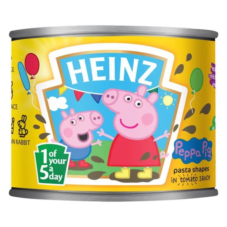 Peppa Pig Pasta Shapes in Tomato Sauce