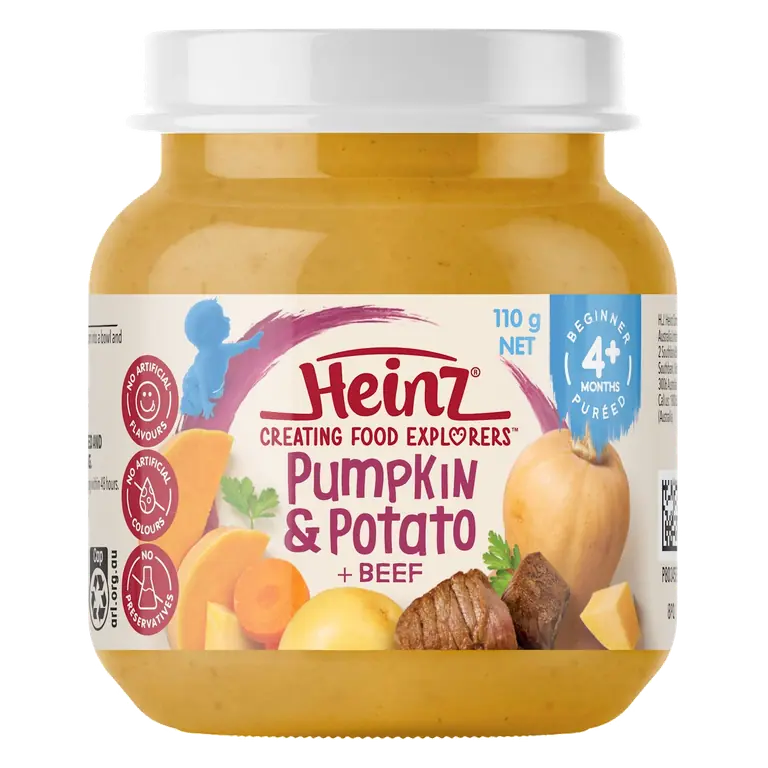 Pumpkin & Potato + Beef Baby Food Jar 4+ months