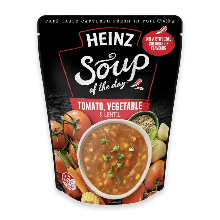 Soup Of The Day Tomato Vegetable & Lentil Pouch