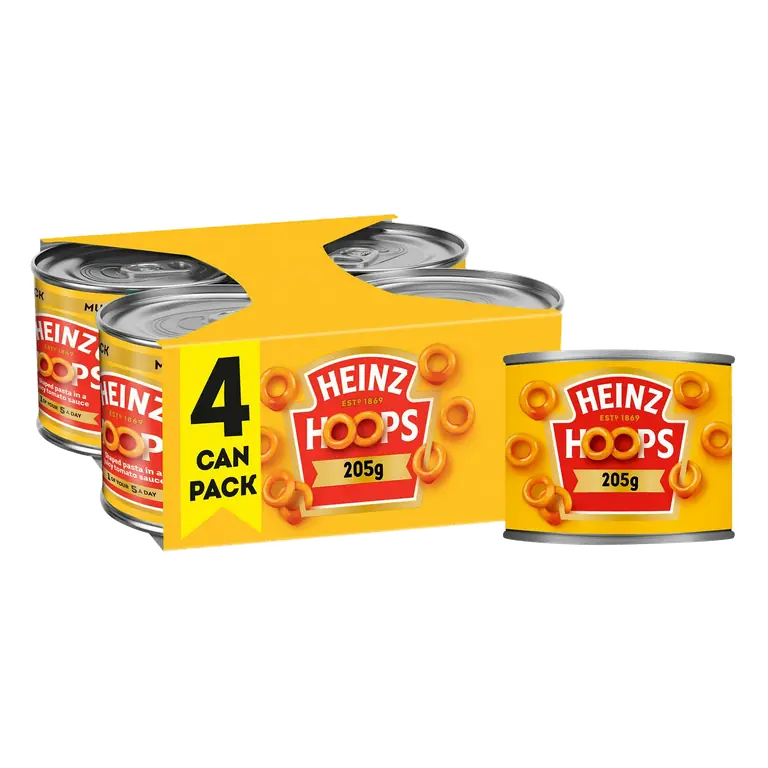 Spaghetti Hoops Great Value Pack 4x205g