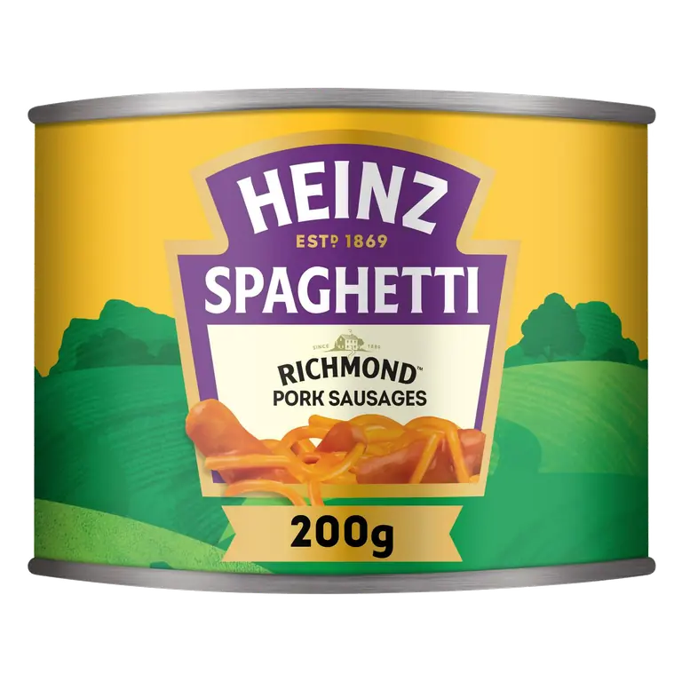 Spaghetti In a Rich Tomato Sauce with Richmond Pork Sausages 200g