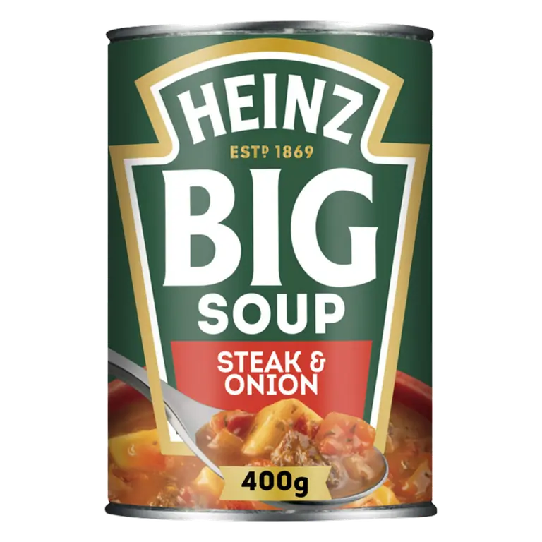 Heinz Steak and Onion Chunky Big Tinned Soup 400g