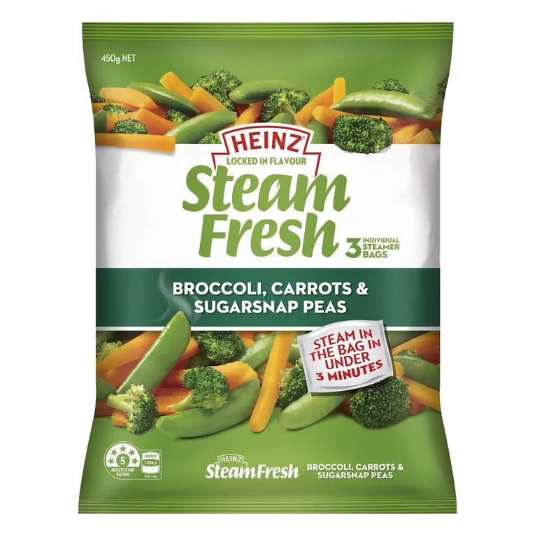 Steam Fresh Broccoli Carrot Snap Pea