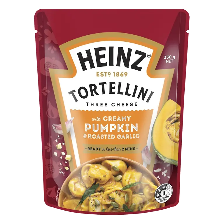 Tortellini Three Cheese with Creamy Pumpkin & Roasted Garlic