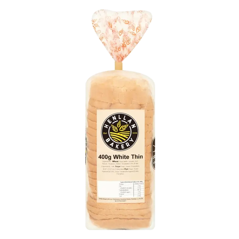 Bakery White Thin Sliced Bread 400g