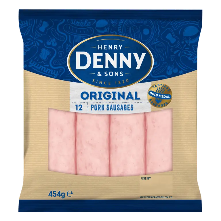 Henry Denny & Sons 12 Original Pork Sausages 454g