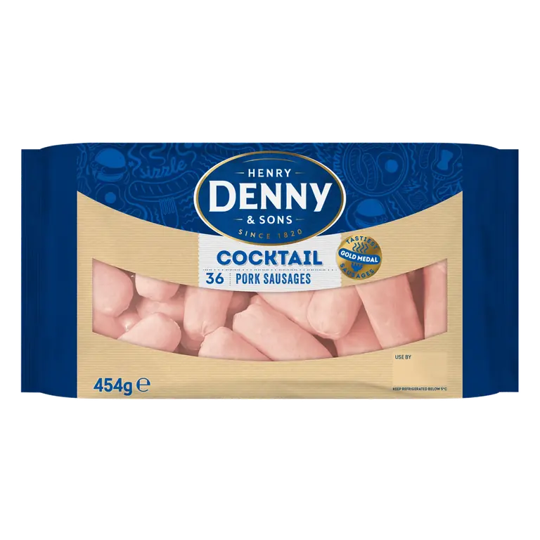 Henry Denny & Sons 36 Cocktail Pork Sausages 454g