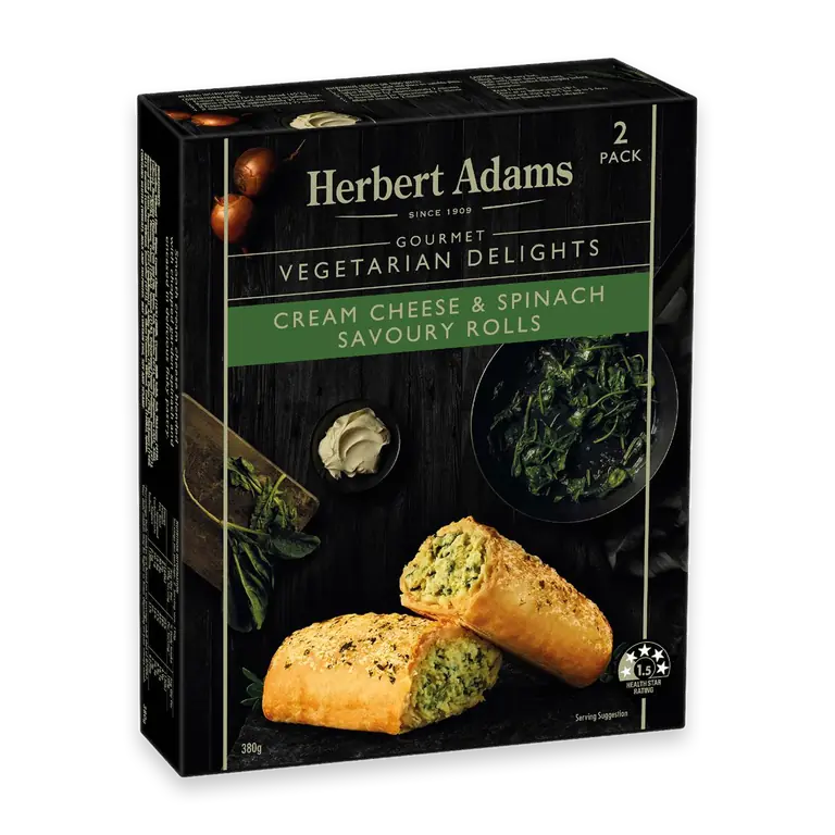 Cream Cheese & Spinach Savoury Rolls