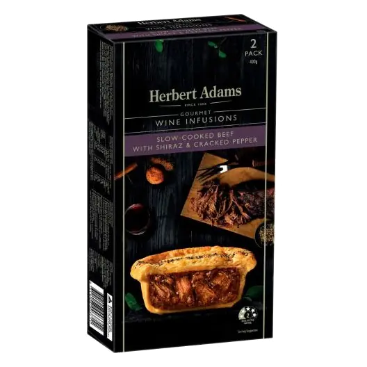 Slow Cooked Beef Pie Shiraz With Cracked Pepper