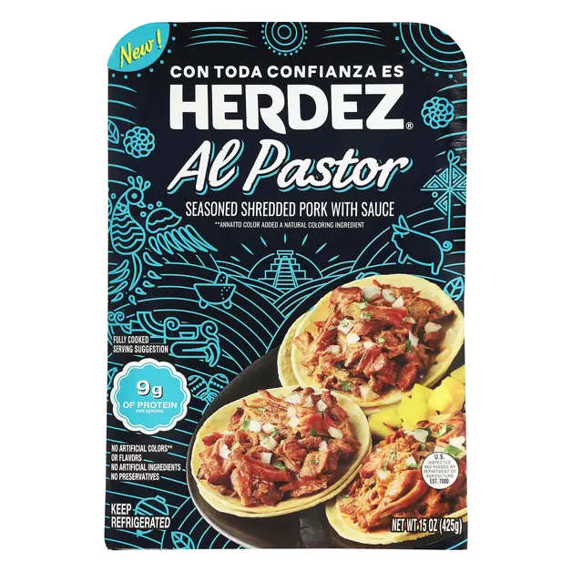 Al Pastor Seasoned Shredded Pork with Sauce Refrigerated
