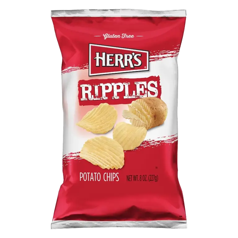 Herr's Ripple Potato Chips, 8oz: Gluten-Free