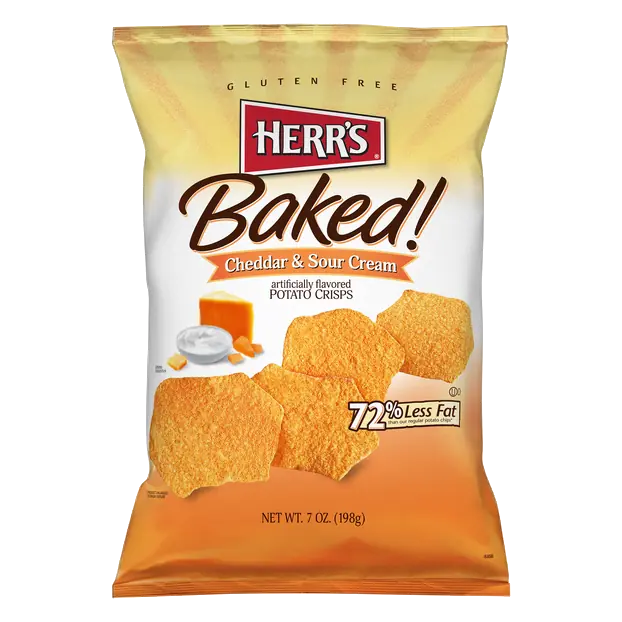 Baked! Cheddar & Sour Cream Potato Crisps Chips