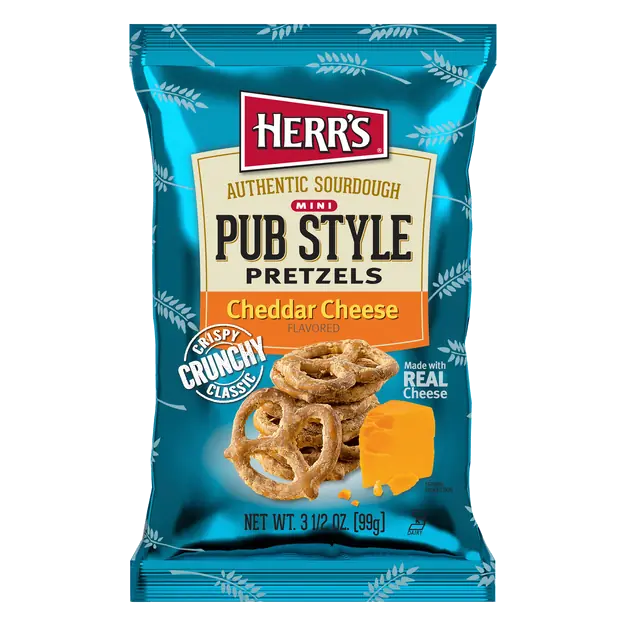 Cheddar Cheese Flavored Pub Style Mini Pretzels