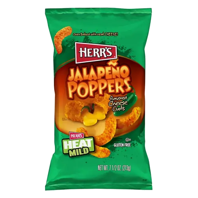 Cheese Curls, Jalapeno Poppers Flavored