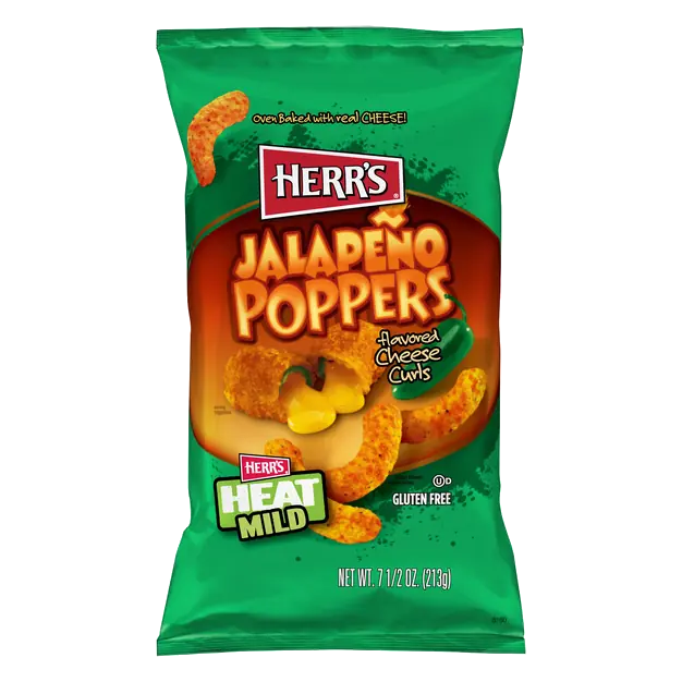 Cheese Curls Jalapeno Poppers Mild Heat Gluten Free