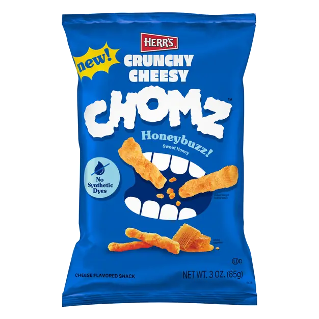 Crunchy Cheesy Chomz Honeybuzz! Sweet Honey Flavored Snack
