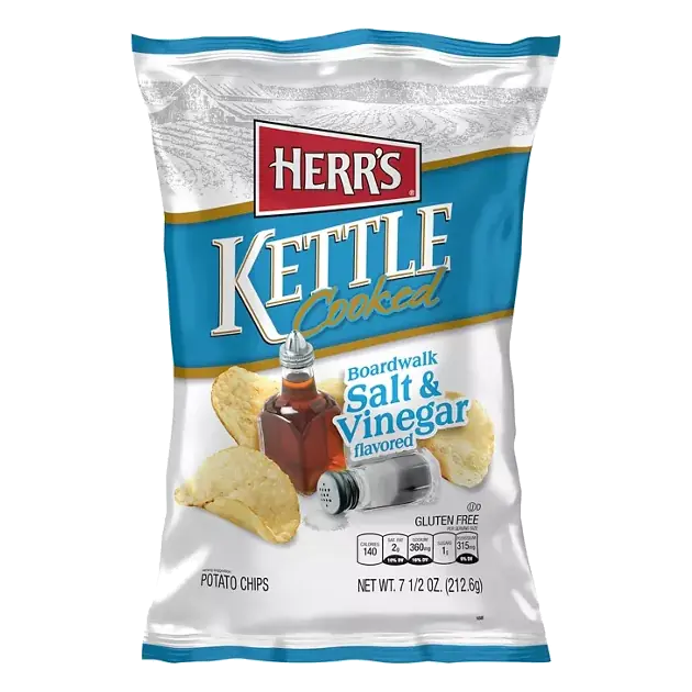 Kettle Cooked Boardwalk Salt & Vinegar Flavored Potato Chips