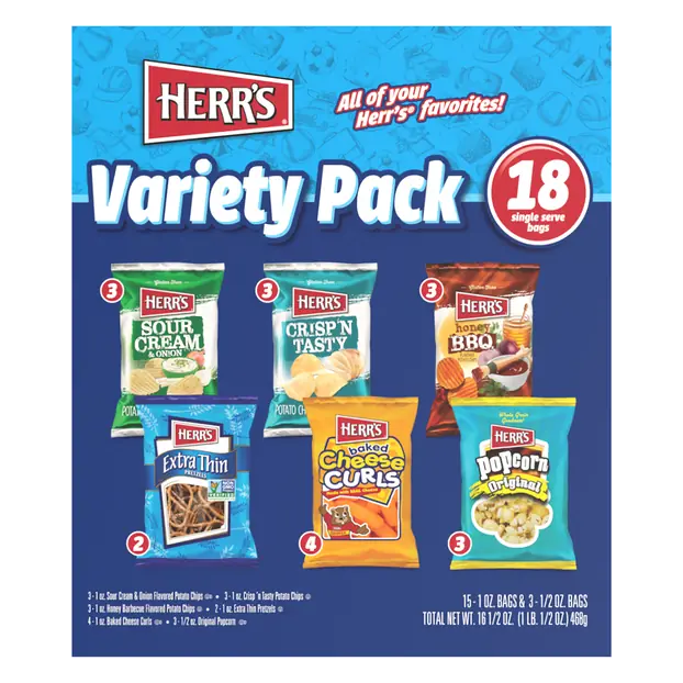 Snacks Variety Pack - 18 ct