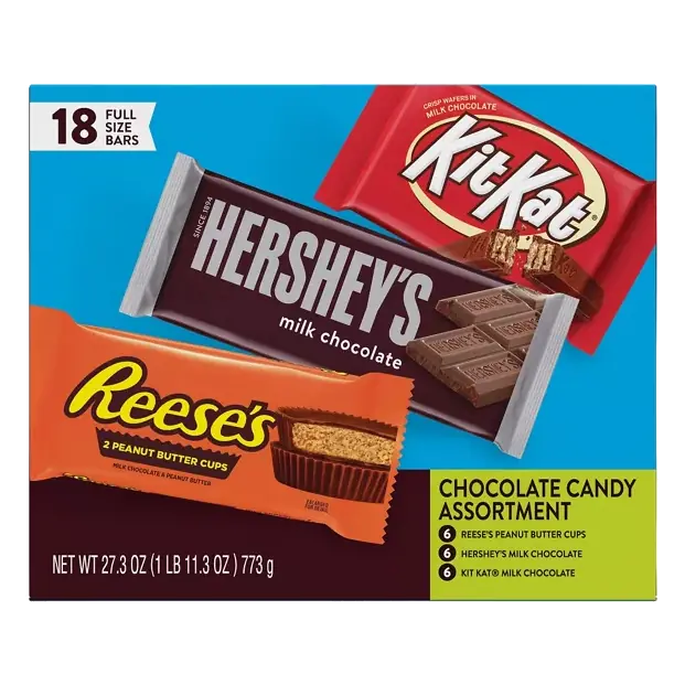 Chocolate Candy Bars, Assortment, Full Size