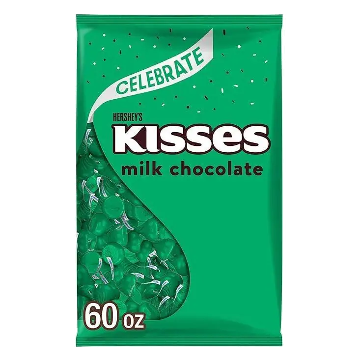 HERSHEY'S KISSES Milk Green Chocolates, 60oz