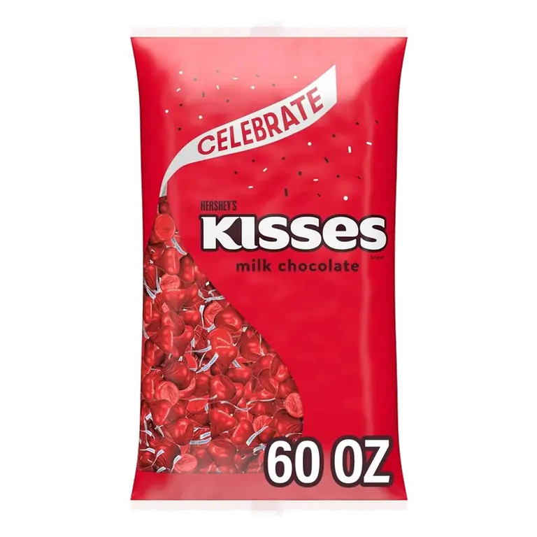 HERSHEY'S KISSES Milk Red Chocolates, 60oz