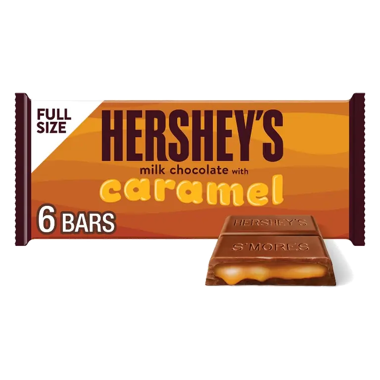Hershey's Milk Chocolate with Caramel candy Bars, 8.4oz/6ct