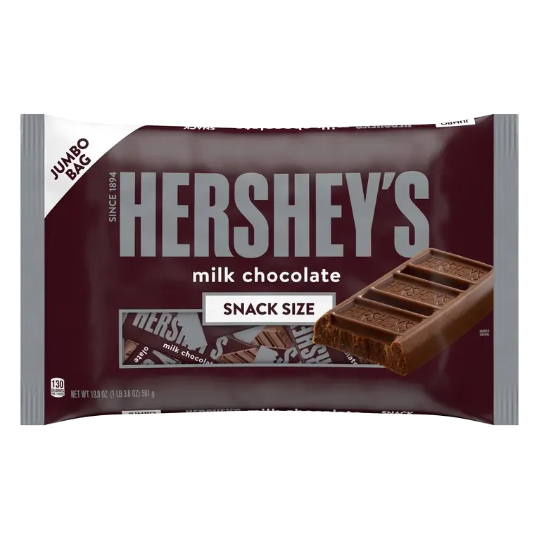 Hershey's Snack Size Milk Chocolate Bars, 19.8oz