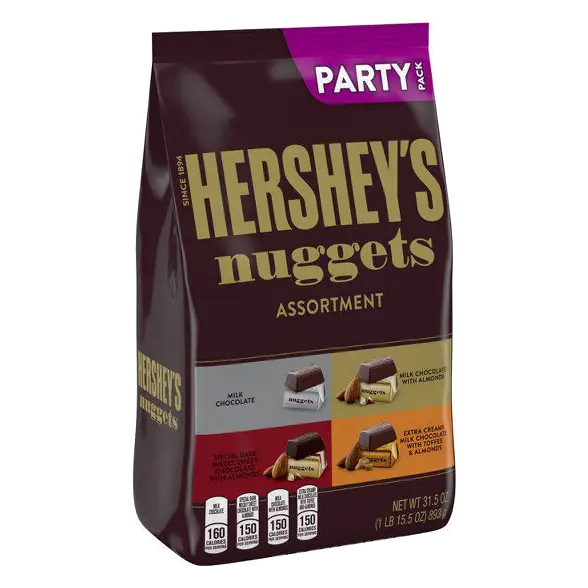 Assortment Nuggets, Milk Chocolate; Toffee; Almonds; Dark Chocolate