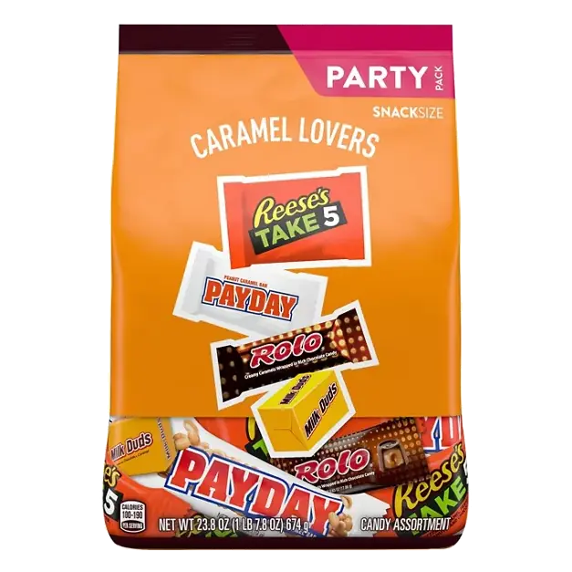 Caramel Lovers Snack Size Candy Assortment Party Pack