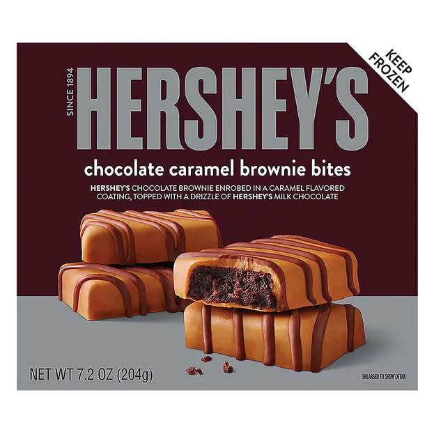 Chocolate Caramel Brownie Bites Frozen