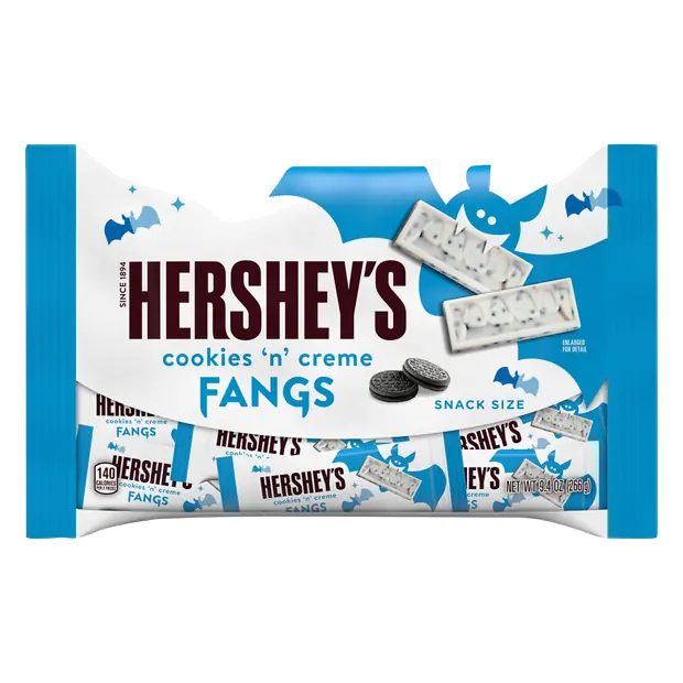 Cookies 'n' Creme Fangs Snack Size Halloween Candy