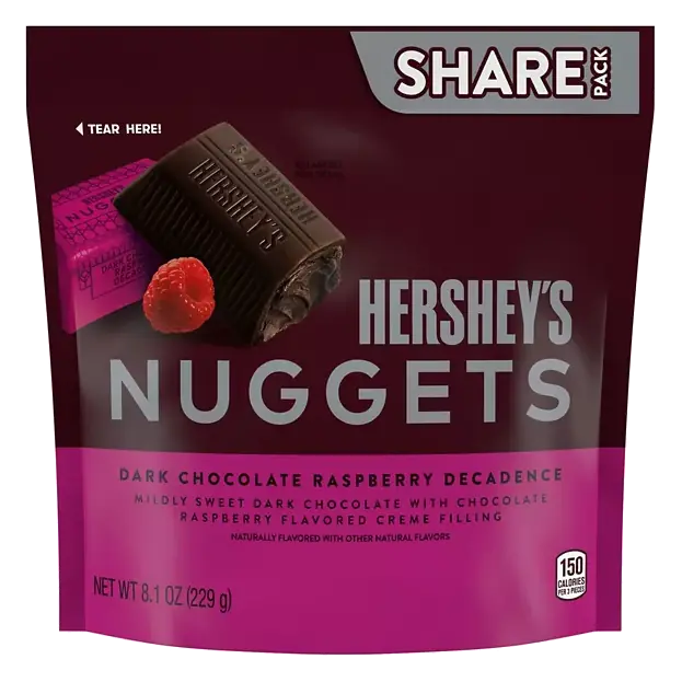 Dark Chocolate Raspberry Decadence Nuggets Share Pack