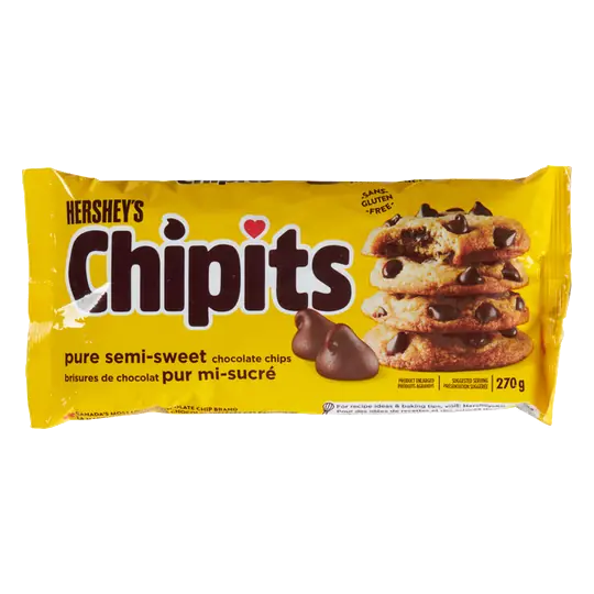 Gluten-Free Chipits Baking Pieces Chocolate Semi Sweet 270 g