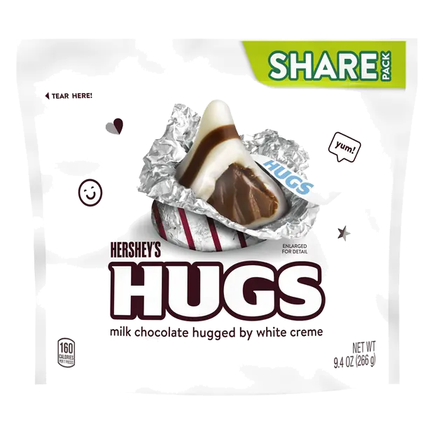 HUGS White Creme Milk Chocolate Candy Share Pack