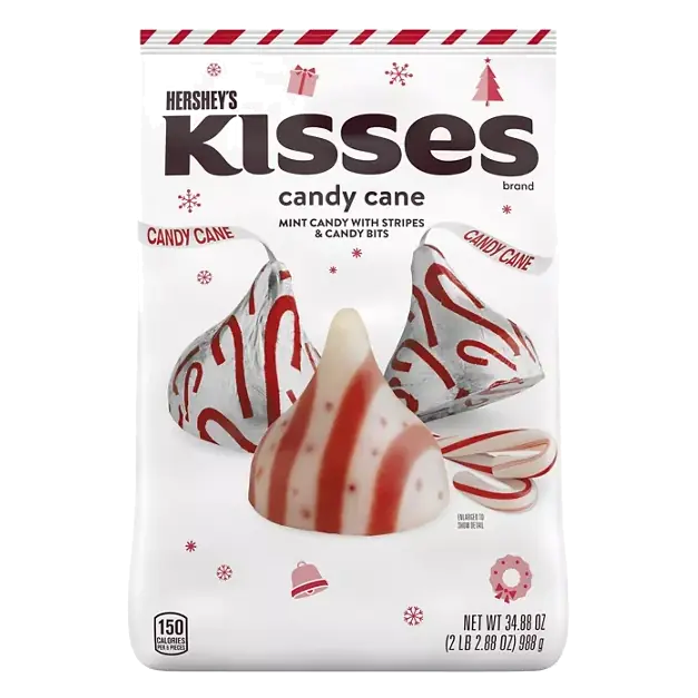 Kisses Candy Cane Candy