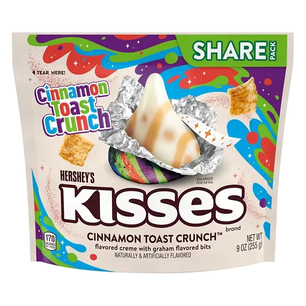 Kisses Candy, Cinnamon Toast Crunch, Share Pack