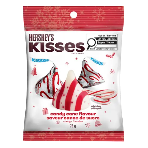 Hershey's Kisses Chocolate Candy Cane 78 g