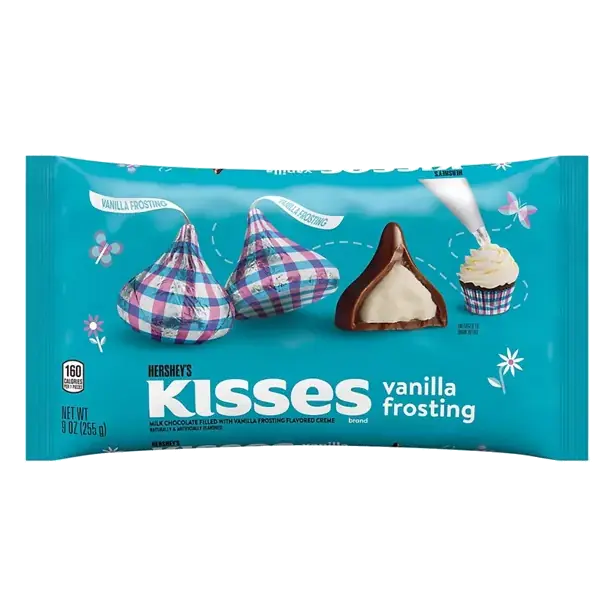 Kisses Milk Chocolate, Vanilla Frosting