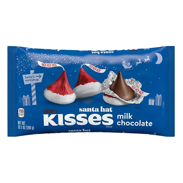 Kisses Santa Hut Milk Chocolate