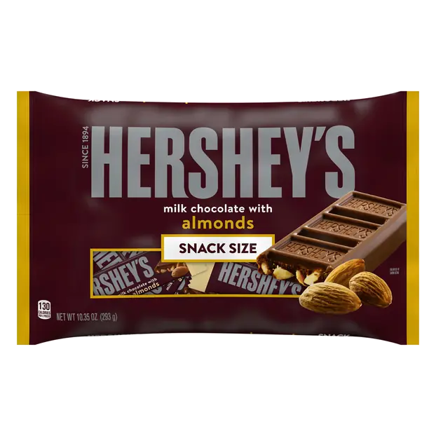 Milk Chocolate Candy Bars with Almonds Snack Size
