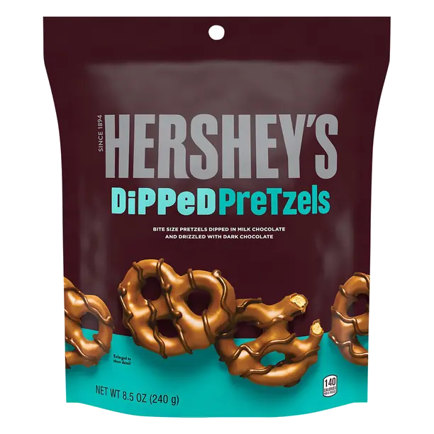 Milk Chocolate Flavored Dipped Pretzels