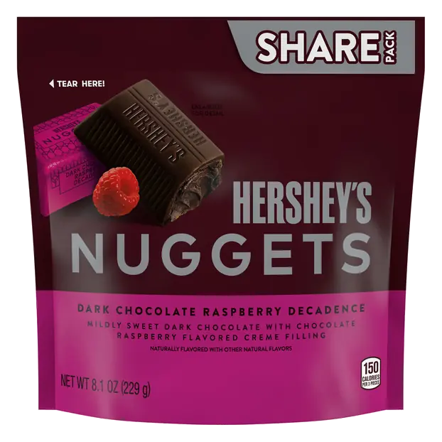 Nuggets Dark Chocolate Raspberry Decadence Candy Share Pack