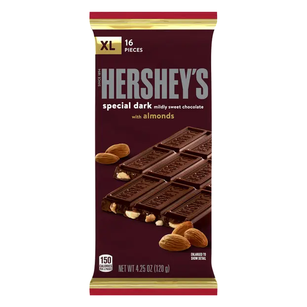 Special Dark Chocolate Candy Bar with Almonds XL
