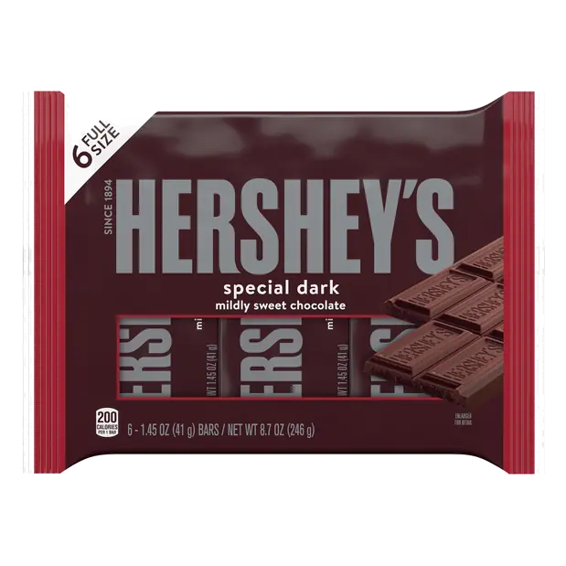 Special Dark Chocolate Candy Bars Full Size - 6 ct
